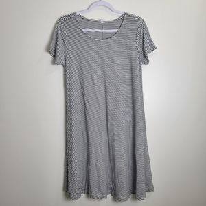 Old Navy Striped Stretch Jersey Cozy T‎ shirt Midi Dress M